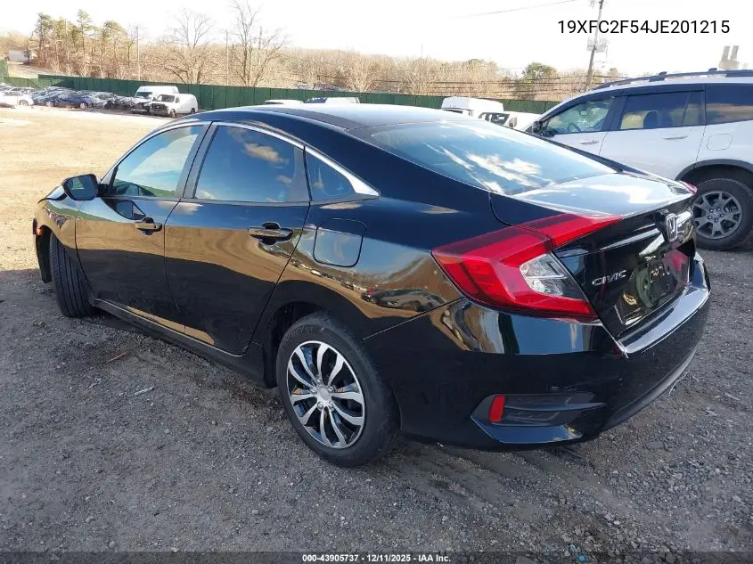 19XFC2F54JE201215 2018 Honda Civic Lx