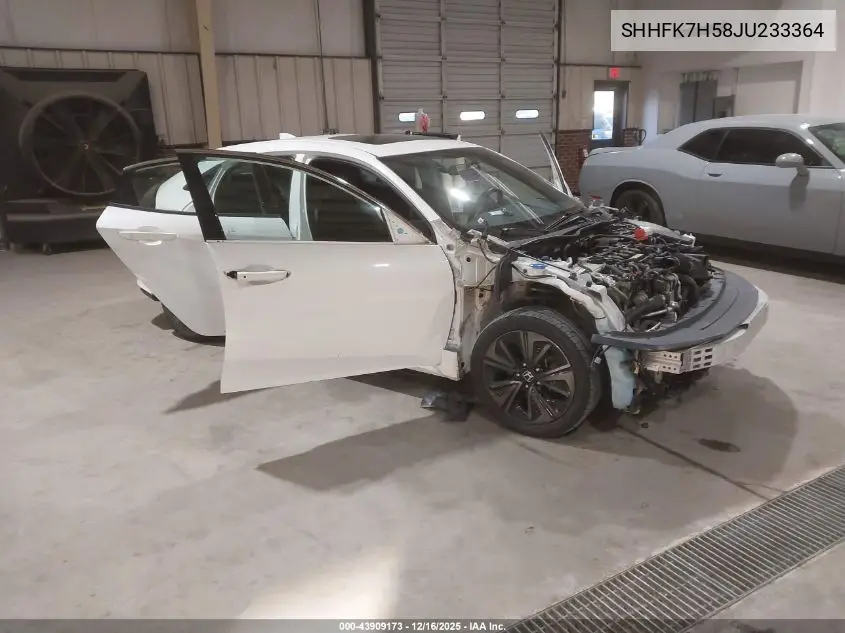 SHHFK7H58JU233364 2018 Honda Civic Ex