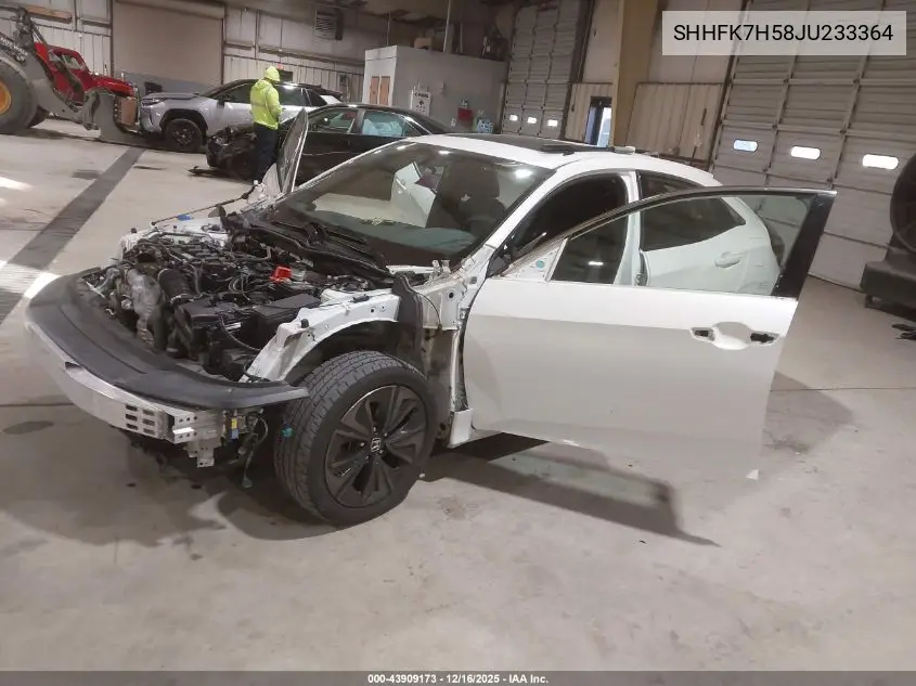SHHFK7H58JU233364 2018 Honda Civic Ex