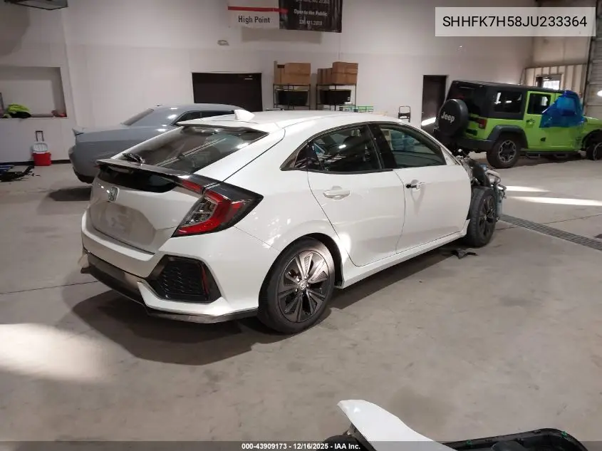 SHHFK7H58JU233364 2018 Honda Civic Ex