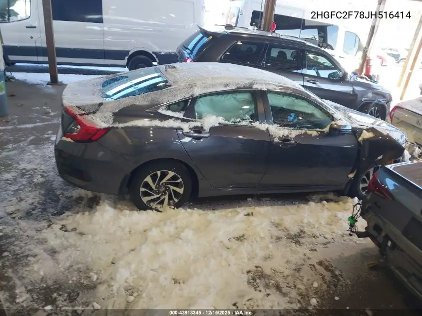2HGFC2F78JH516414 2018 Honda Civic Ex
