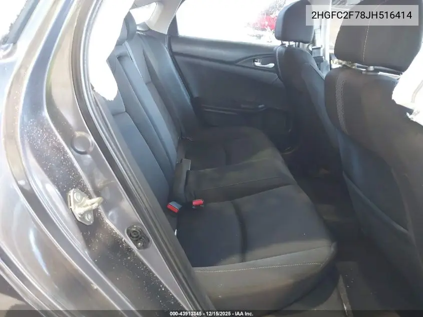 2HGFC2F78JH516414 2018 Honda Civic Ex