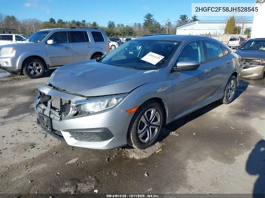 2HGFC2F58JH528545 2018 Honda Civic Lx