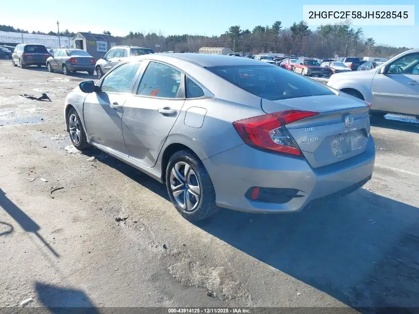 2HGFC2F58JH528545 2018 Honda Civic Lx