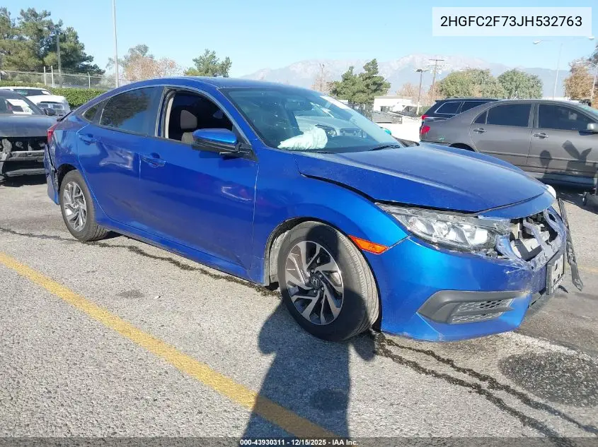 2HGFC2F73JH532763 2018 Honda Civic Ex