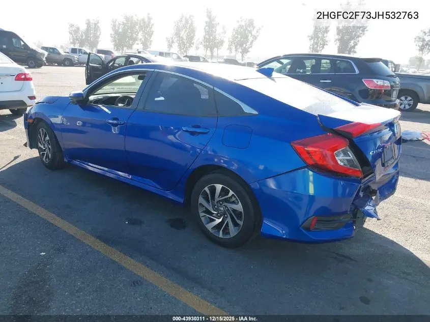 2HGFC2F73JH532763 2018 Honda Civic Ex