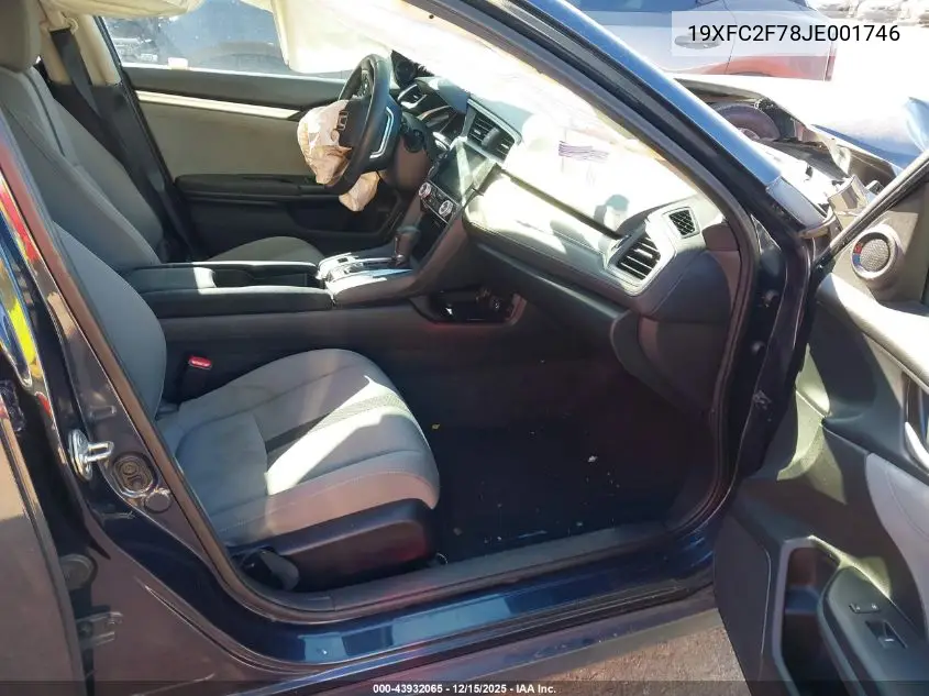 19XFC2F78JE001746 2018 Honda Civic Ex