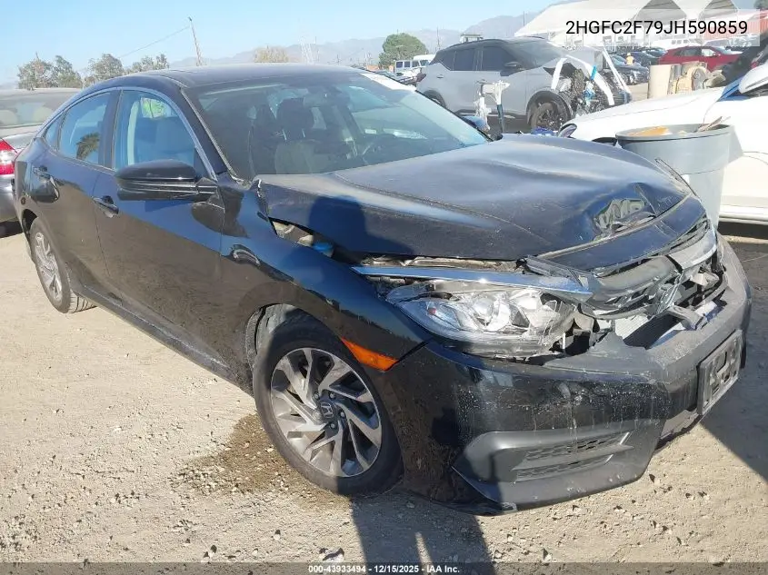 2HGFC2F79JH590859 2018 Honda Civic Ex
