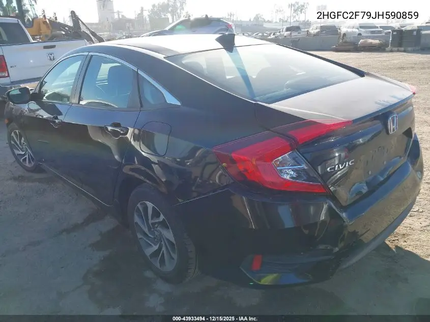 2HGFC2F79JH590859 2018 Honda Civic Ex