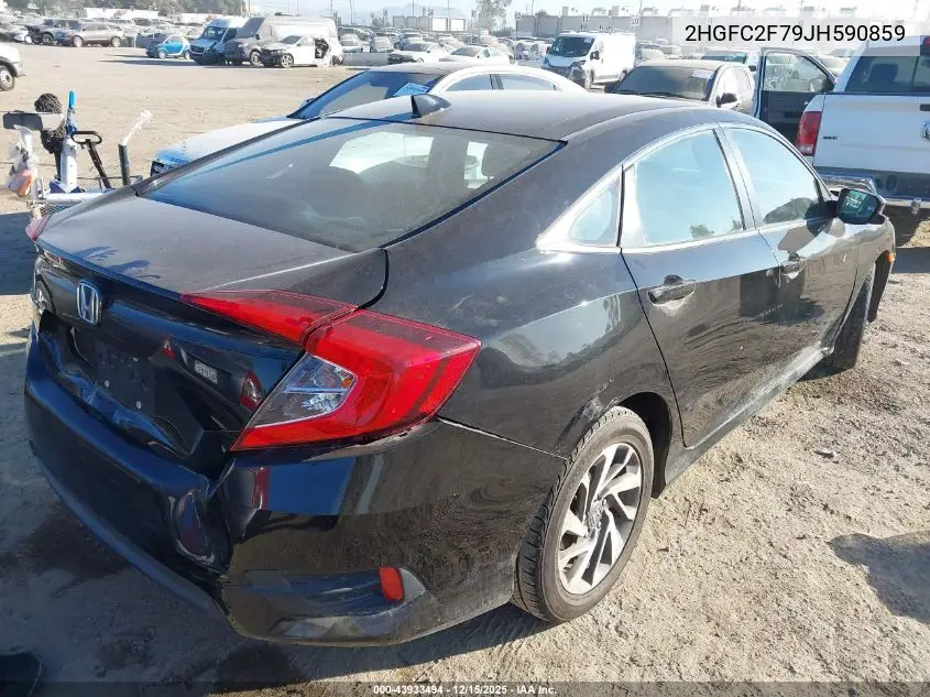 2HGFC2F79JH590859 2018 Honda Civic Ex