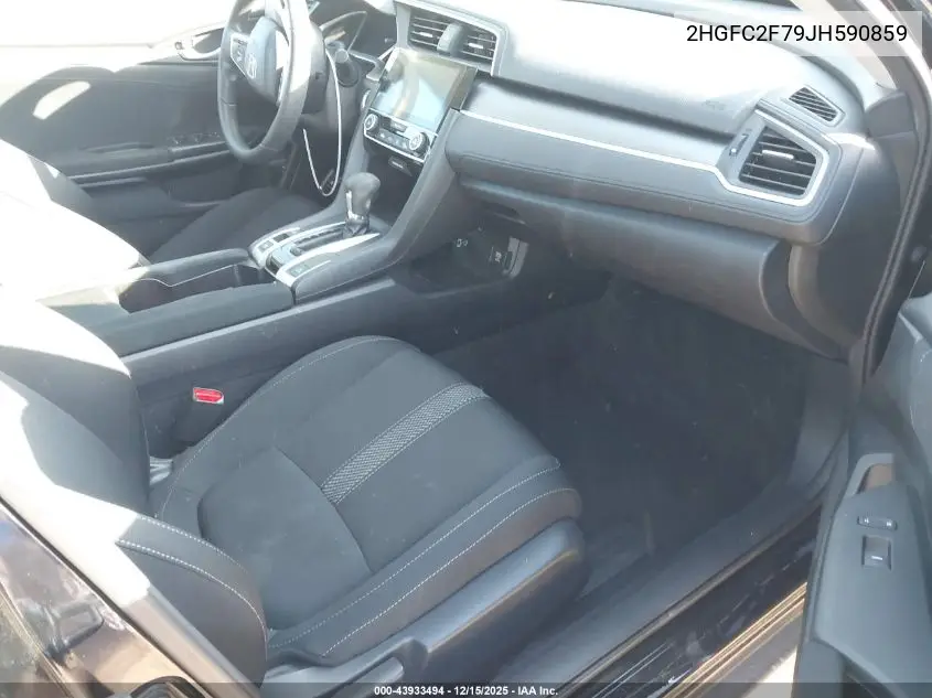 2HGFC2F79JH590859 2018 Honda Civic Ex