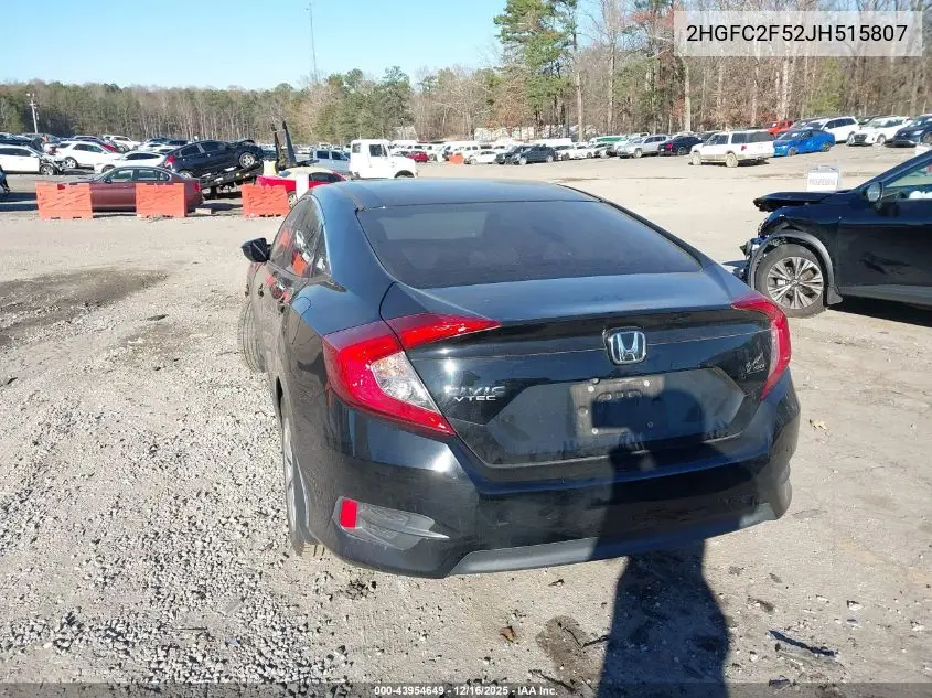 2HGFC2F52JH515807 2018 Honda Civic Lx
