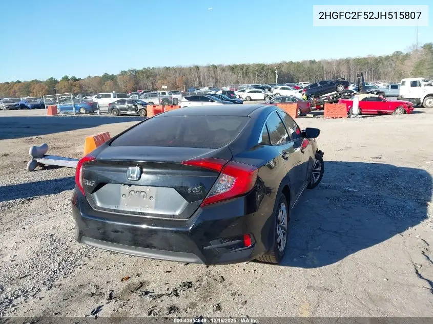 2HGFC2F52JH515807 2018 Honda Civic Lx