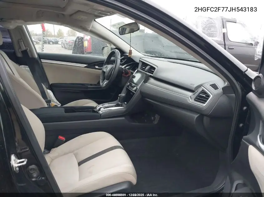 2HGFC2F77JH543183 2018 Honda Civic Ex