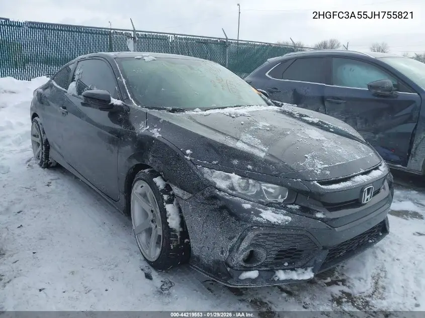 2HGFC3A55JH755821 2018 Honda Civic Si
