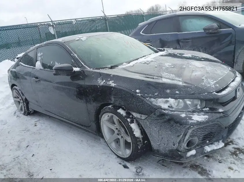 2HGFC3A55JH755821 2018 Honda Civic Si