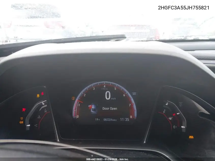 2HGFC3A55JH755821 2018 Honda Civic Si