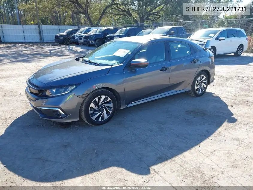 SHHFK7H27JU221731 2018 Honda Civic Lx