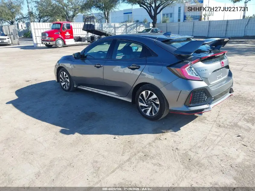 SHHFK7H27JU221731 2018 Honda Civic Lx