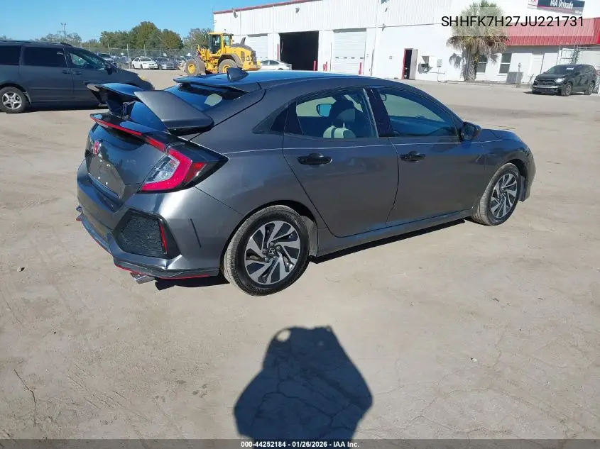 SHHFK7H27JU221731 2018 Honda Civic Lx