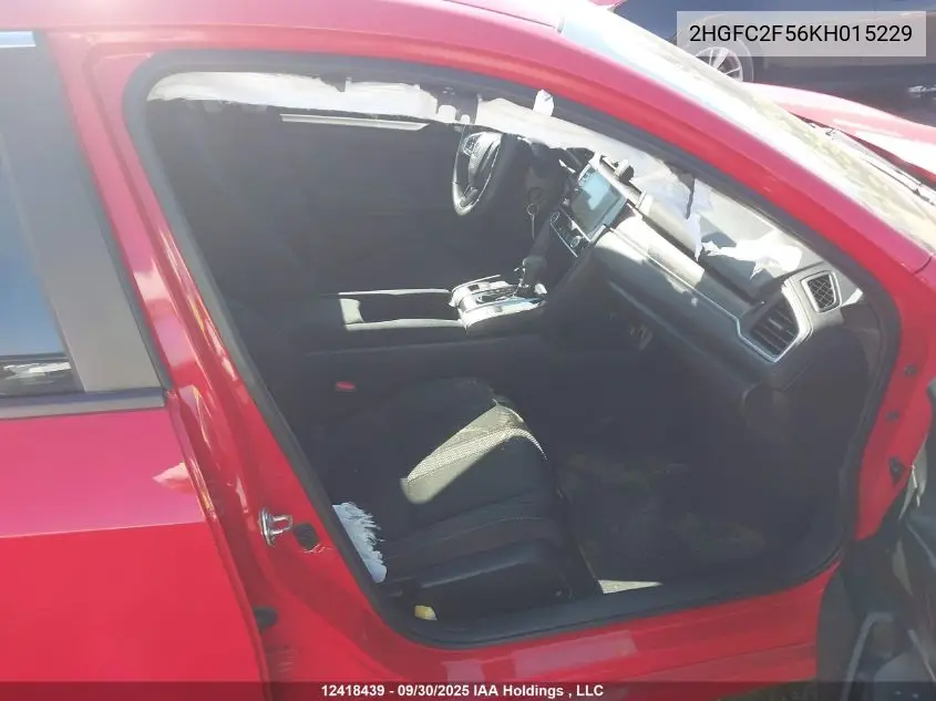 2HGFC2F56KH015229 2019 Honda Civic Lx