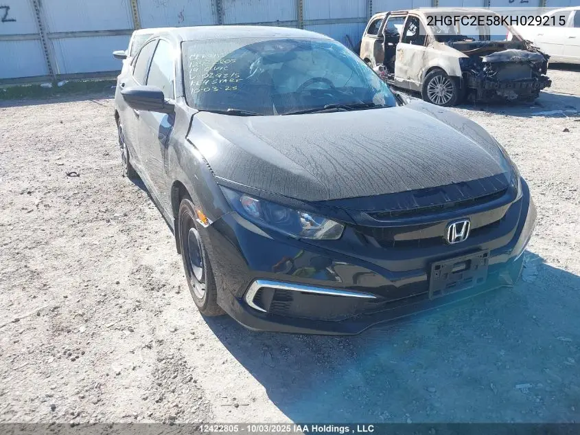 2HGFC2E58KH029215 2019 Honda Civic Lx