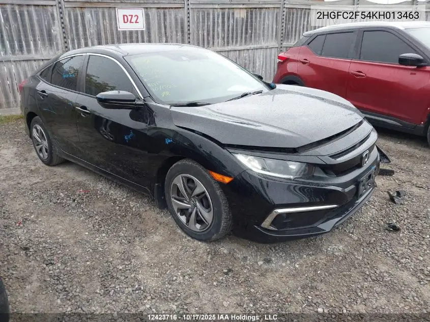 2HGFC2F54KH013463 2019 Honda Civic