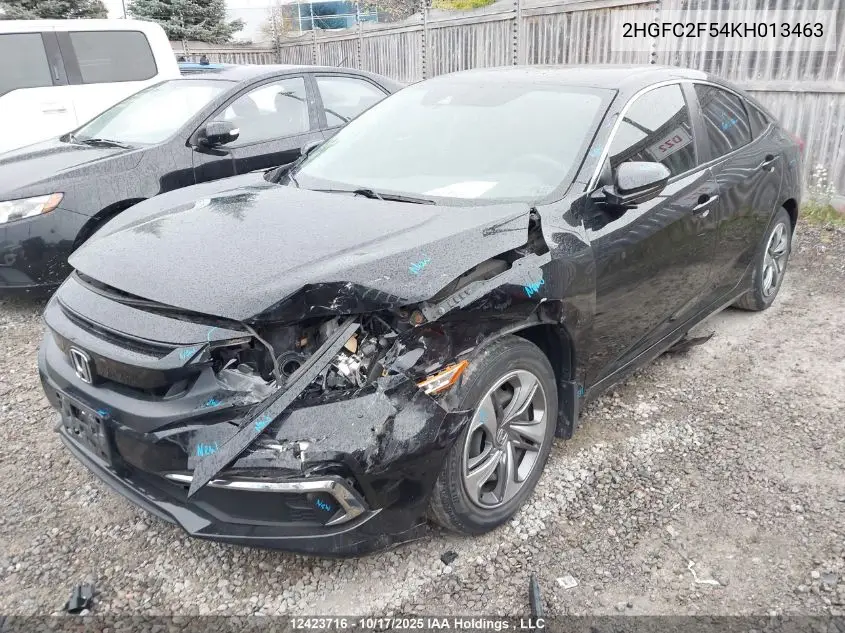 2HGFC2F54KH013463 2019 Honda Civic