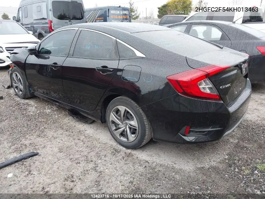 2HGFC2F54KH013463 2019 Honda Civic