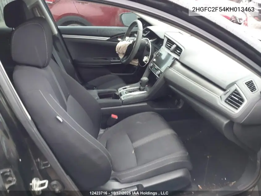 2HGFC2F54KH013463 2019 Honda Civic