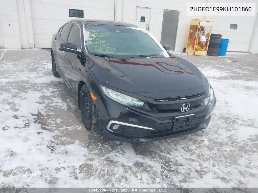 2HGFC1F99KH101860 2019 Honda Civic Touring