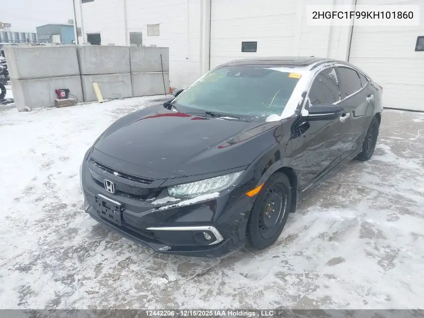 2HGFC1F99KH101860 2019 Honda Civic Touring