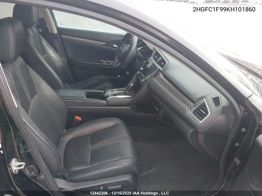 2HGFC1F99KH101860 2019 Honda Civic Touring
