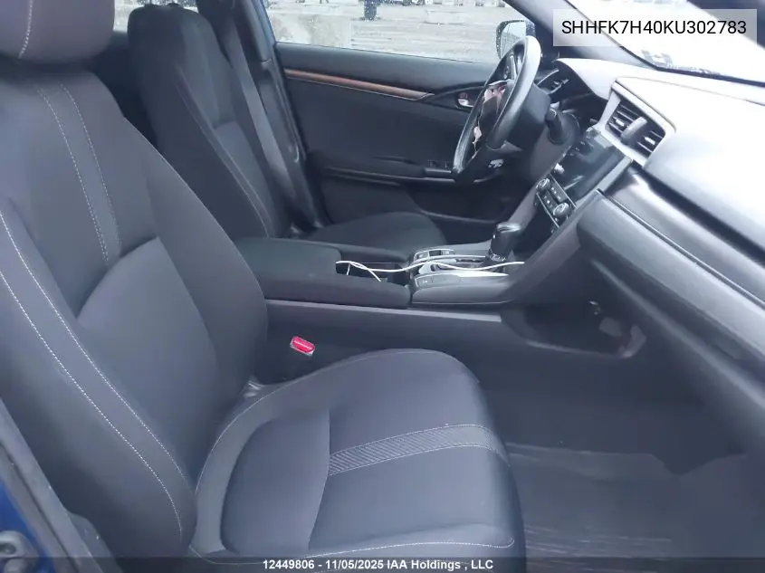 SHHFK7H40KU302783 2019 Honda Civic Sport