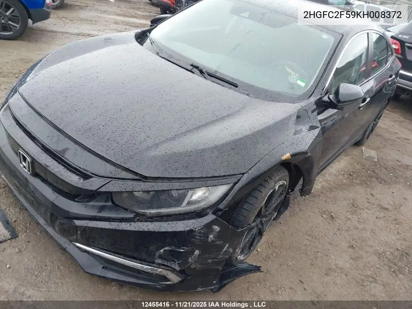 2HGFC2F59KH008372 2019 Honda Civic Lx