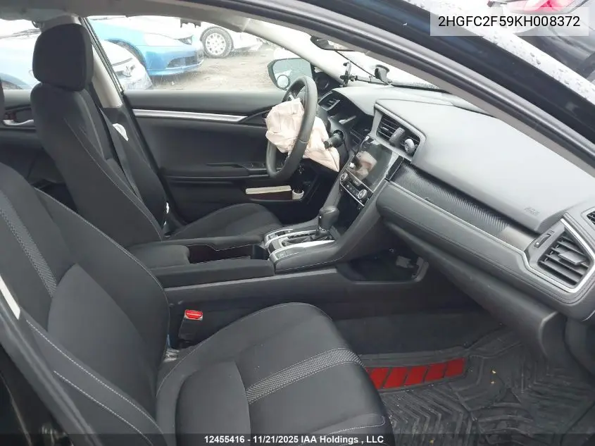 2HGFC2F59KH008372 2019 Honda Civic Lx