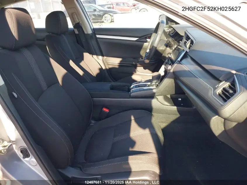 2HGFC2F52KH025627 2019 Honda Civic Lx