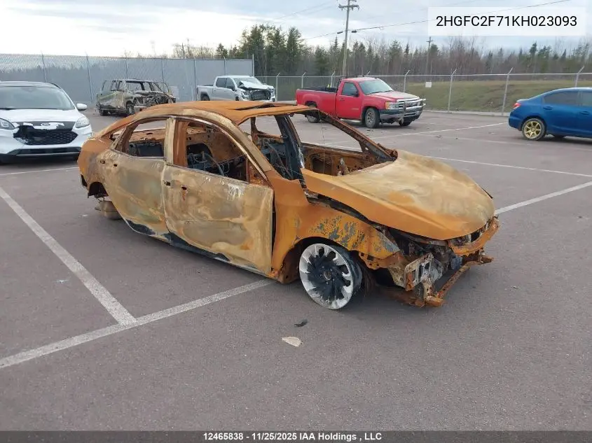 2HGFC2F71KH023093 2019 Honda Civic Sedan