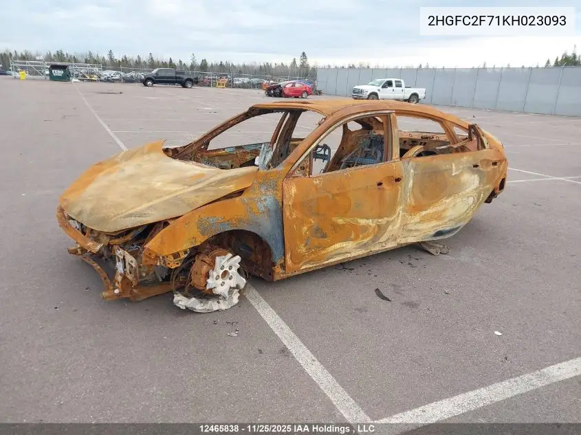2HGFC2F71KH023093 2019 Honda Civic Sedan