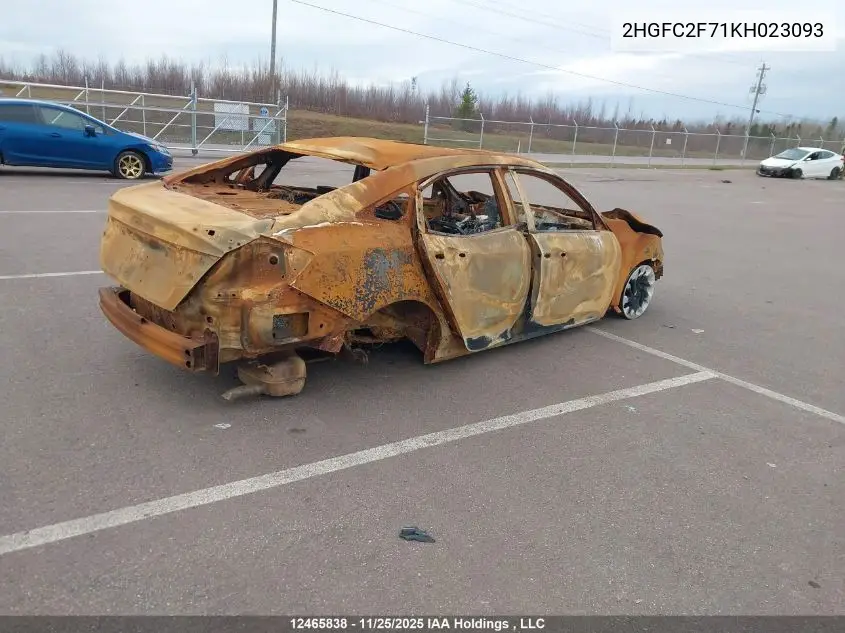 2HGFC2F71KH023093 2019 Honda Civic Sedan
