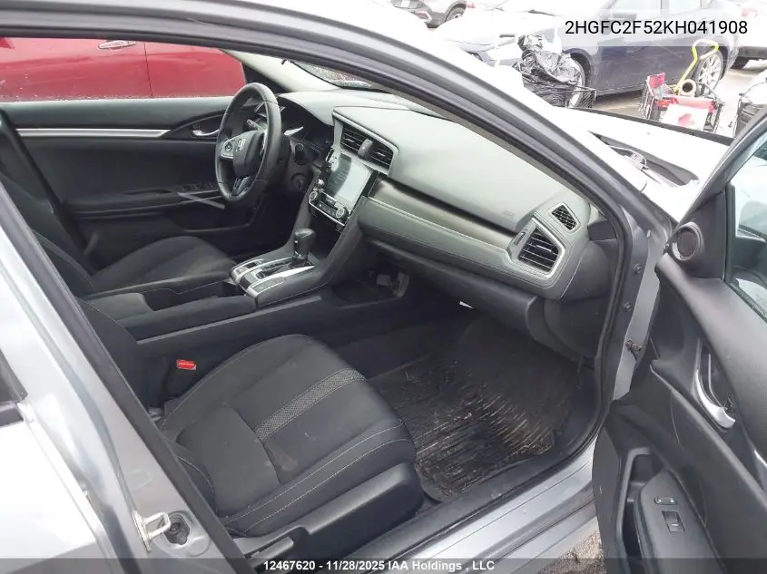 2HGFC2F52KH041908 2019 Honda Civic Lx