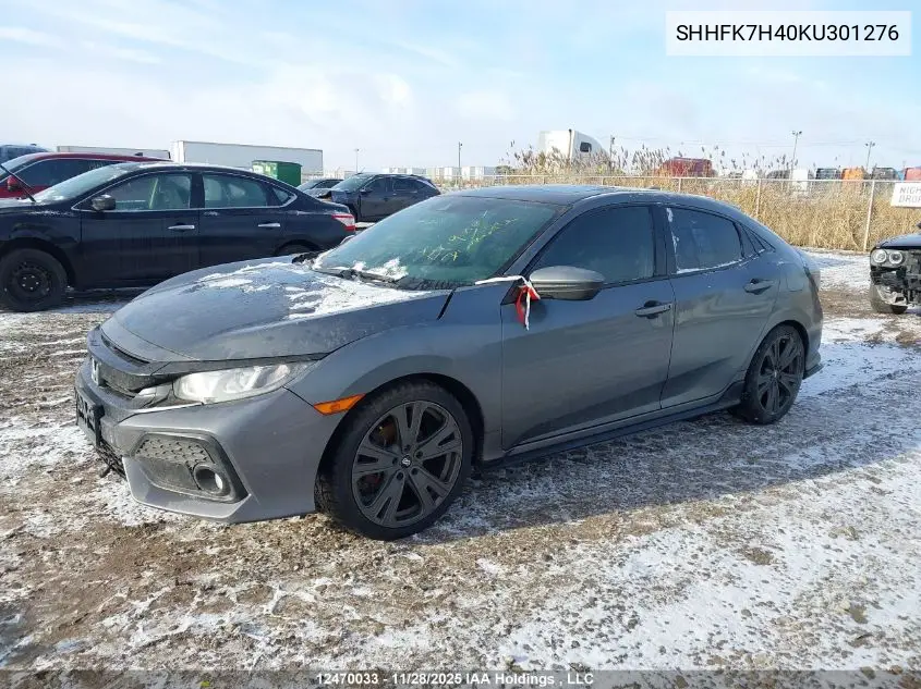 SHHFK7H40KU301276 2019 Honda Civic Sport