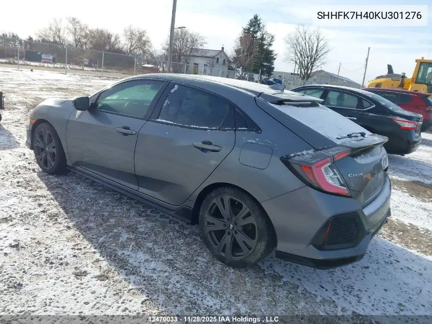 SHHFK7H40KU301276 2019 Honda Civic Sport