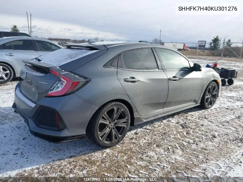 SHHFK7H40KU301276 2019 Honda Civic Sport