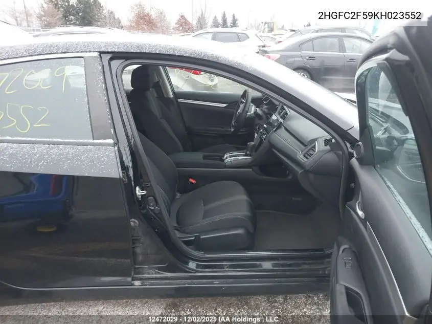 2HGFC2F59KH023552 2019 Honda Civic Lx