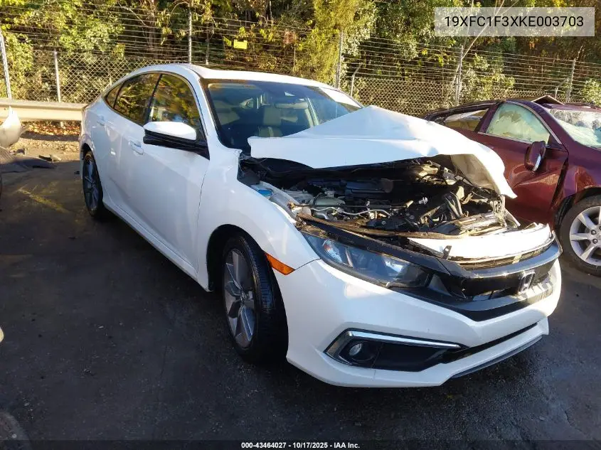 19XFC1F3XKE003703 2019 Honda Civic Ex
