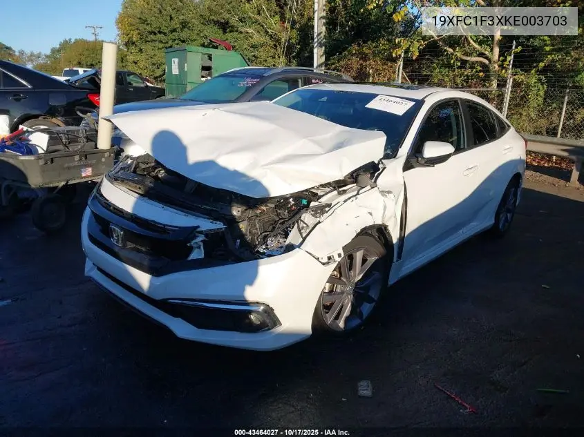 19XFC1F3XKE003703 2019 Honda Civic Ex