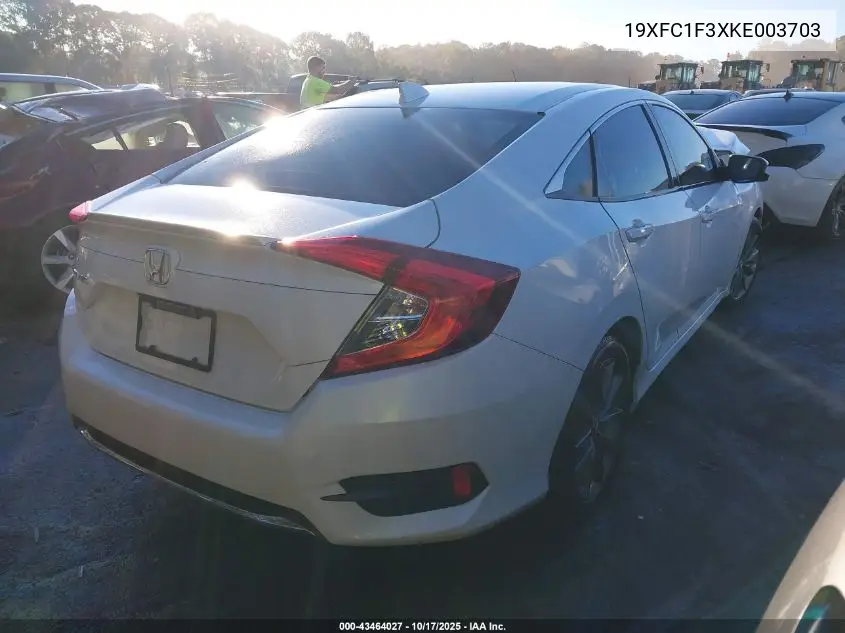 19XFC1F3XKE003703 2019 Honda Civic Ex