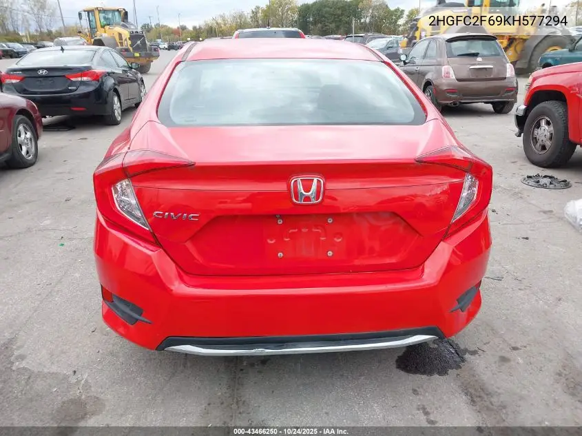 2HGFC2F69KH577294 2019 Honda Civic Lx