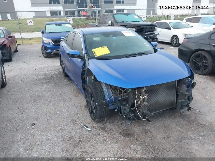 19XFC2F83KE006444 2019 Honda Civic Sport